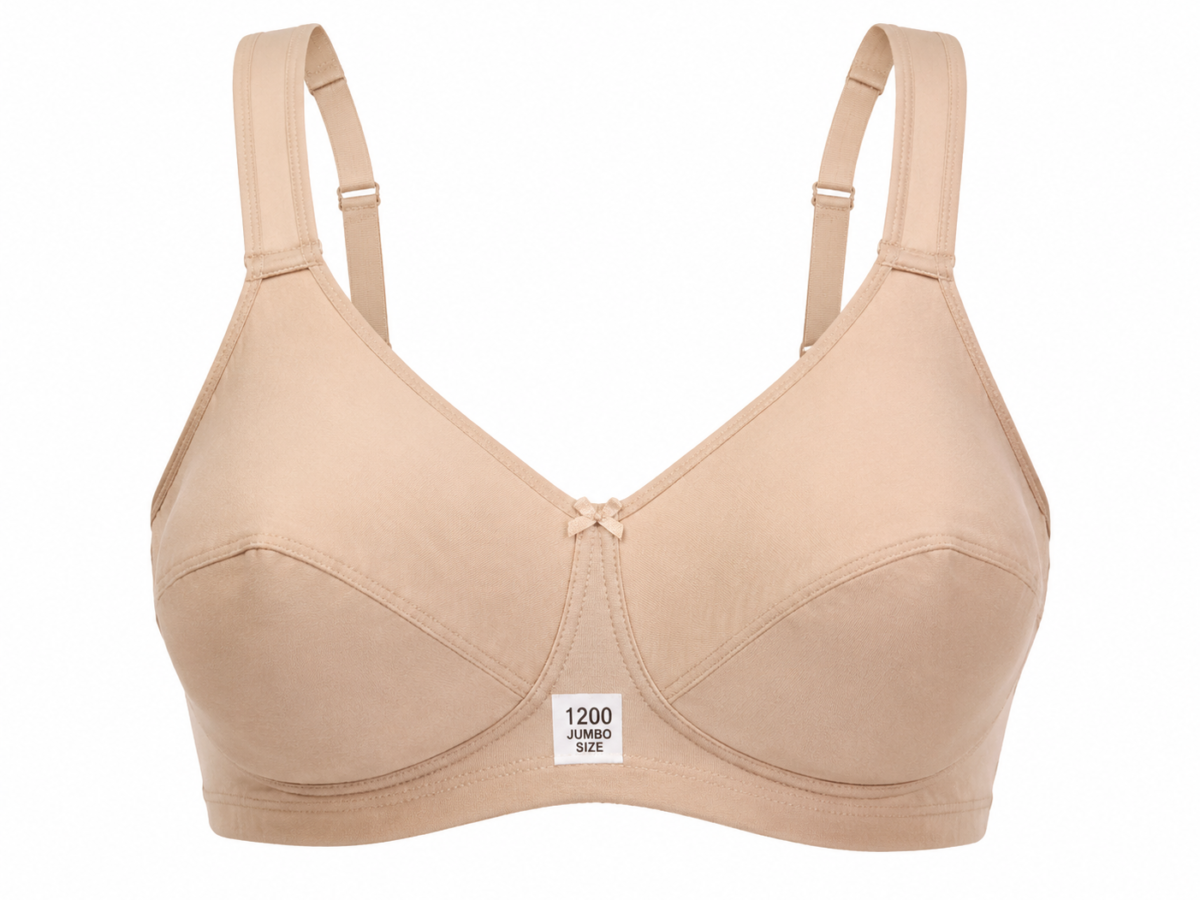 Jumbo size non paded bra
