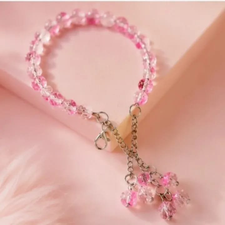 Pink Crystal Dangle Bracelet