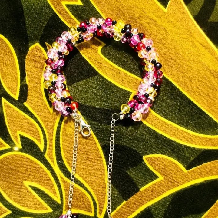 Multicolor Crystal Bead Bracelet